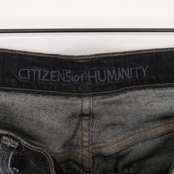 Citizens of Humanity Emerson Slim Boyfriend Jean Womens 27 Long Black Button Fly - Picture 9 of 13
